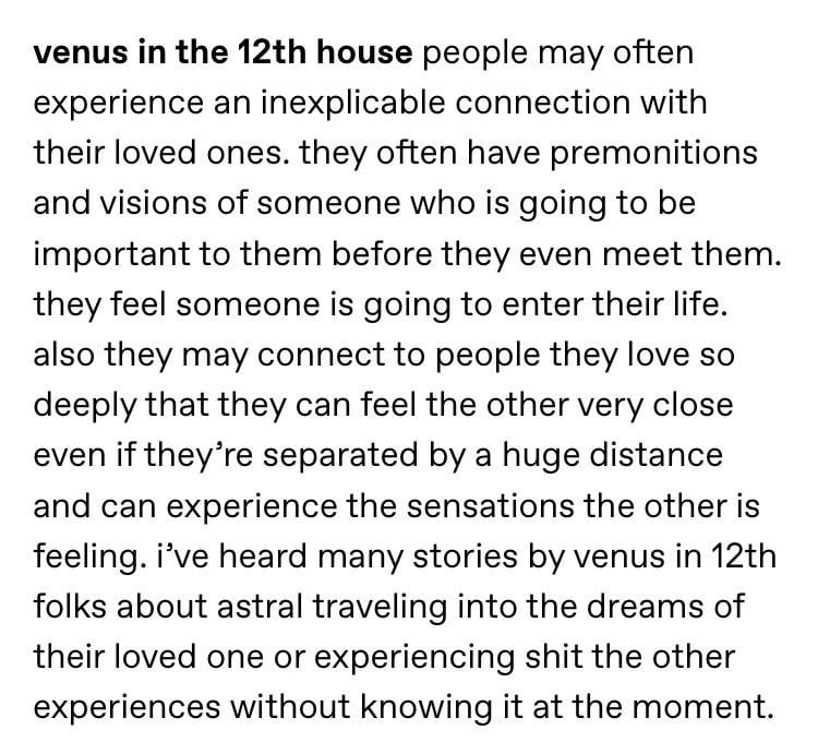 Synastry: Venus in the 12th House, What does it really mean?