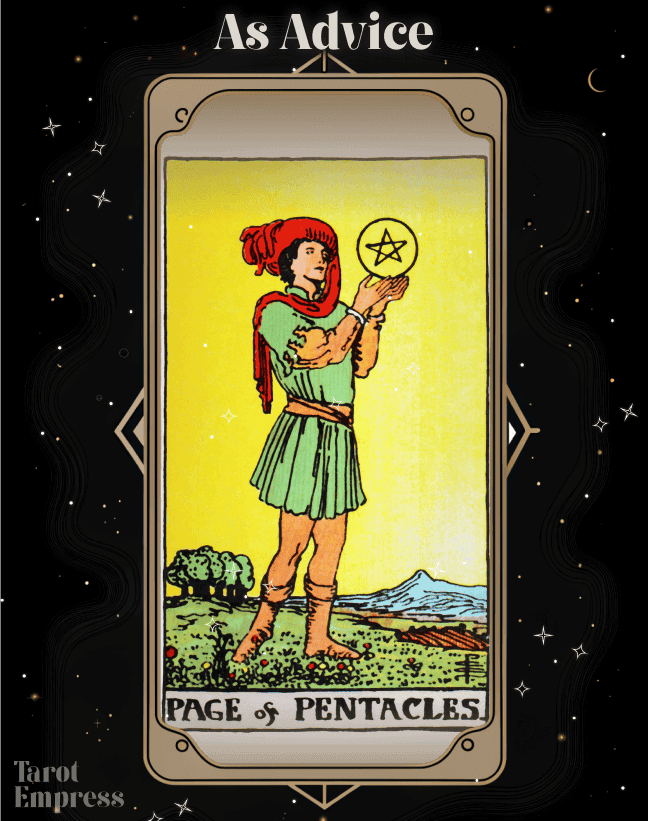 Find Page of Pentacles Love Advice: Building a Solid Foundation.