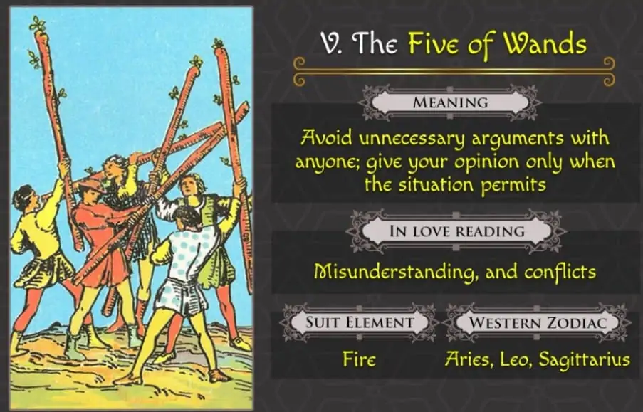 Understanding Five of Wands as Feelings: Conflict or Just Passion?