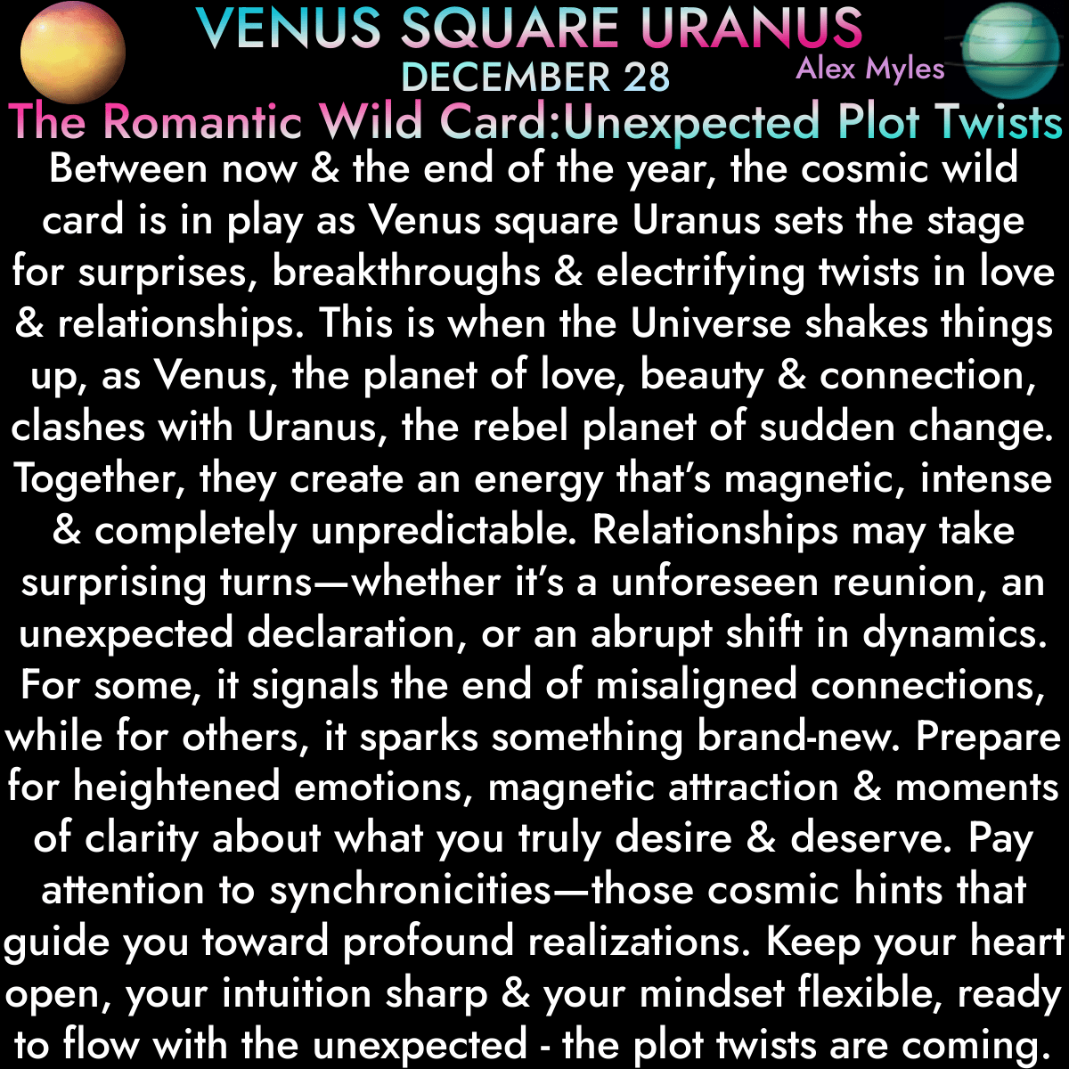 Venus Square Uranus: How to Handle Sudden Changes Now