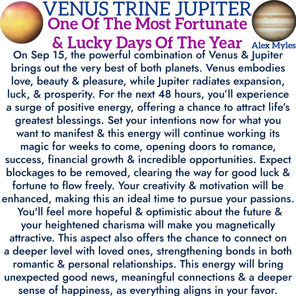 Venus Trine Jupiter: How to Make the Most of This Positive Energy in your life.