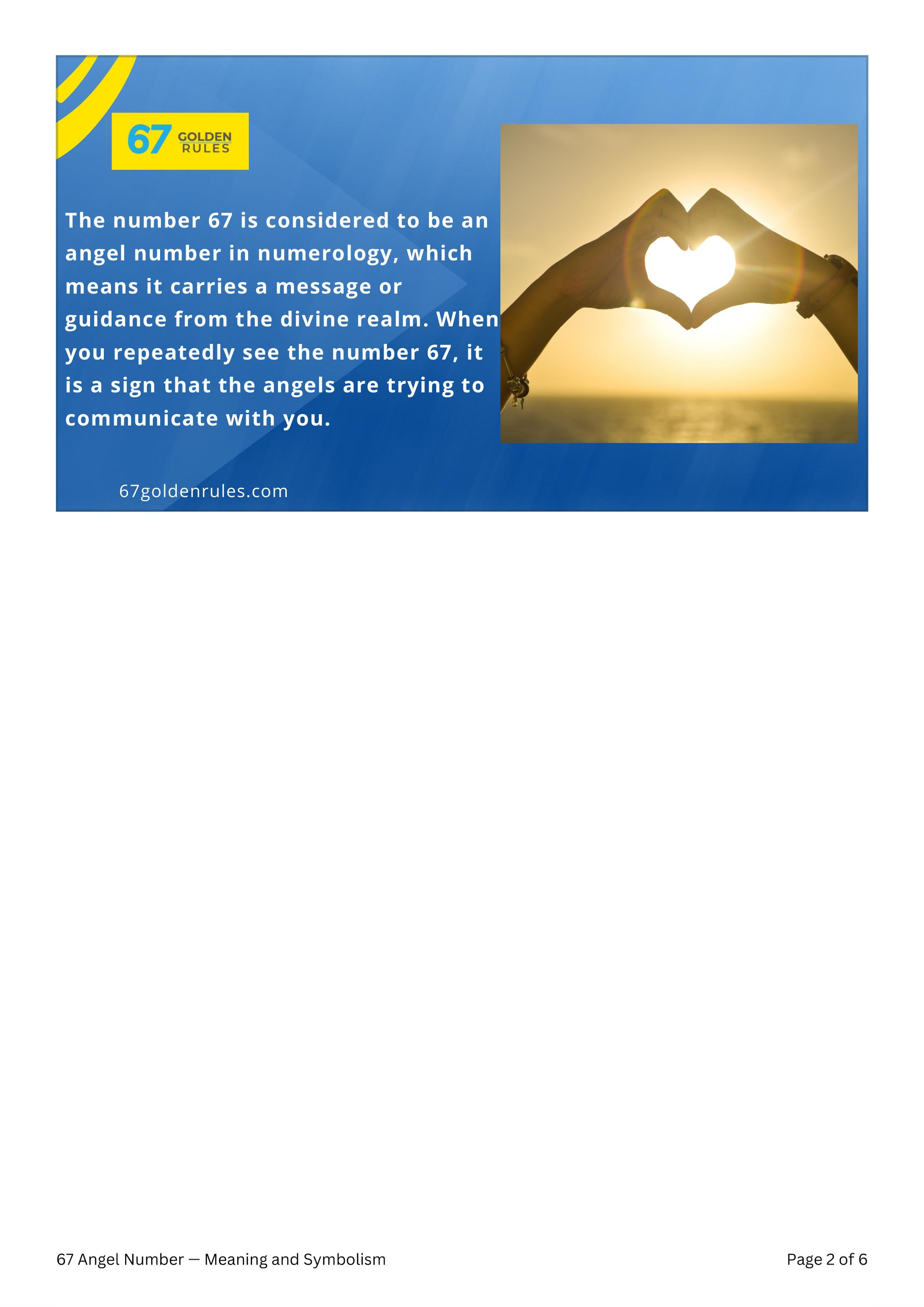 What is Angel Number 67? A Quick Guide to Number Meanings.