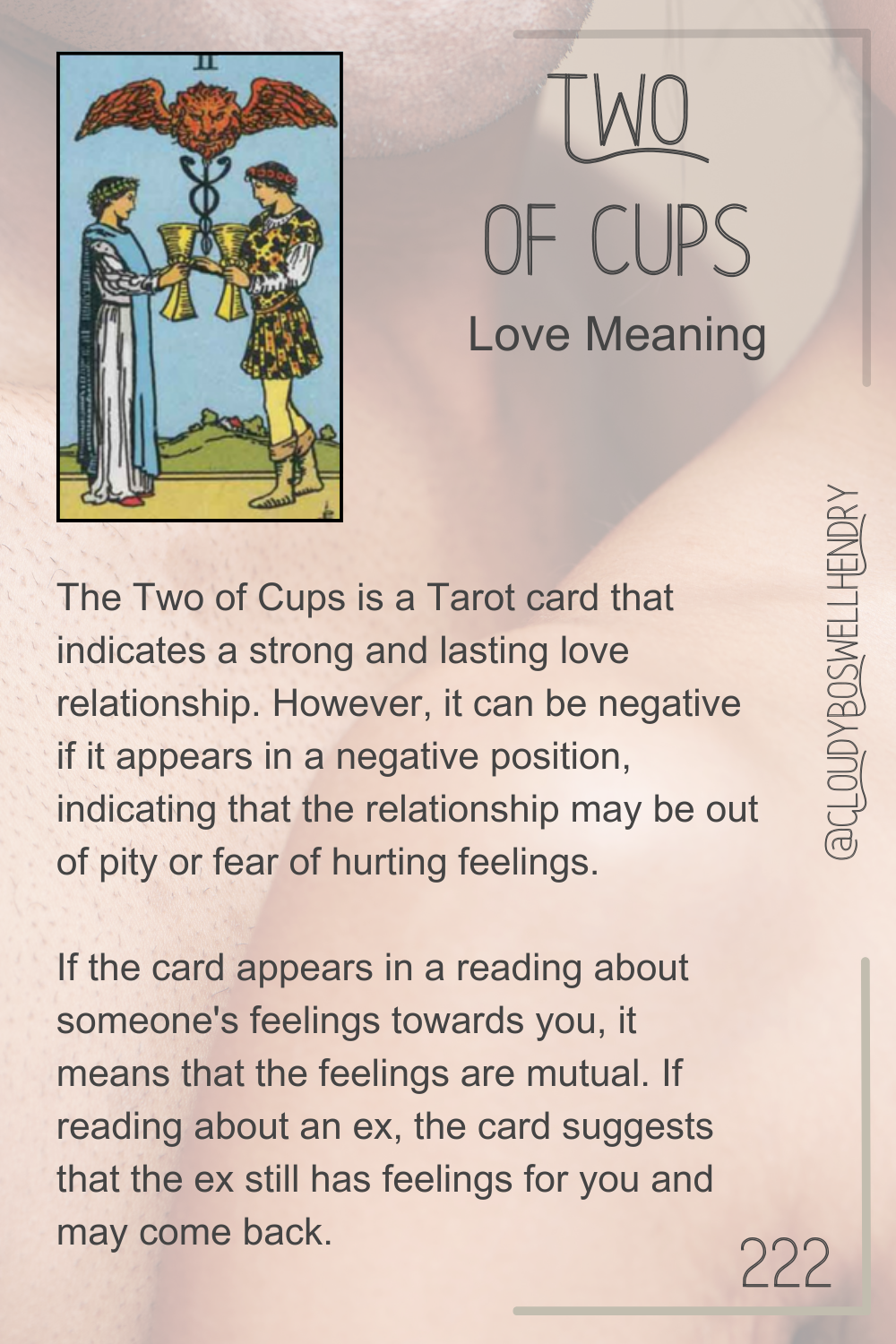 Psychic Revelation Tarot Two of Cups: What Does it Mean for Love?