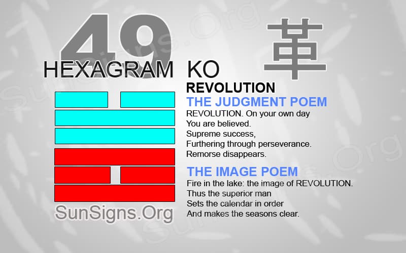 Is i ching 49 a positive or negative sign? Find out what hexagram 49 actually predicts for you.