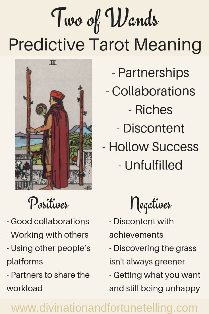 2 of wands as feelings in a tarot reading about relationships.