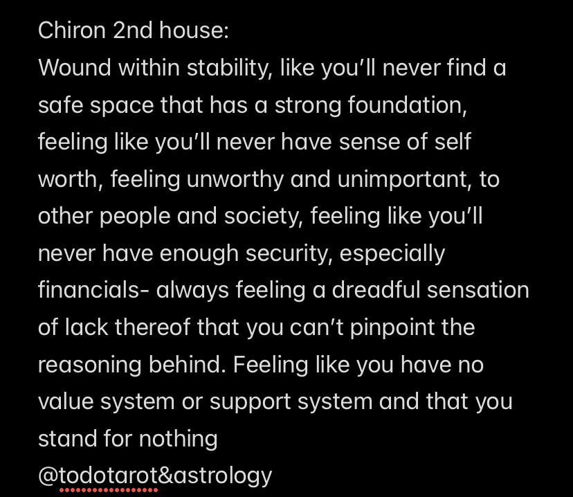 Understanding Chiron in 2nd House: Values and Possessions