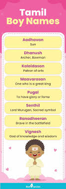 How to choose tamil names for boy? Find popular and unique ideas here.