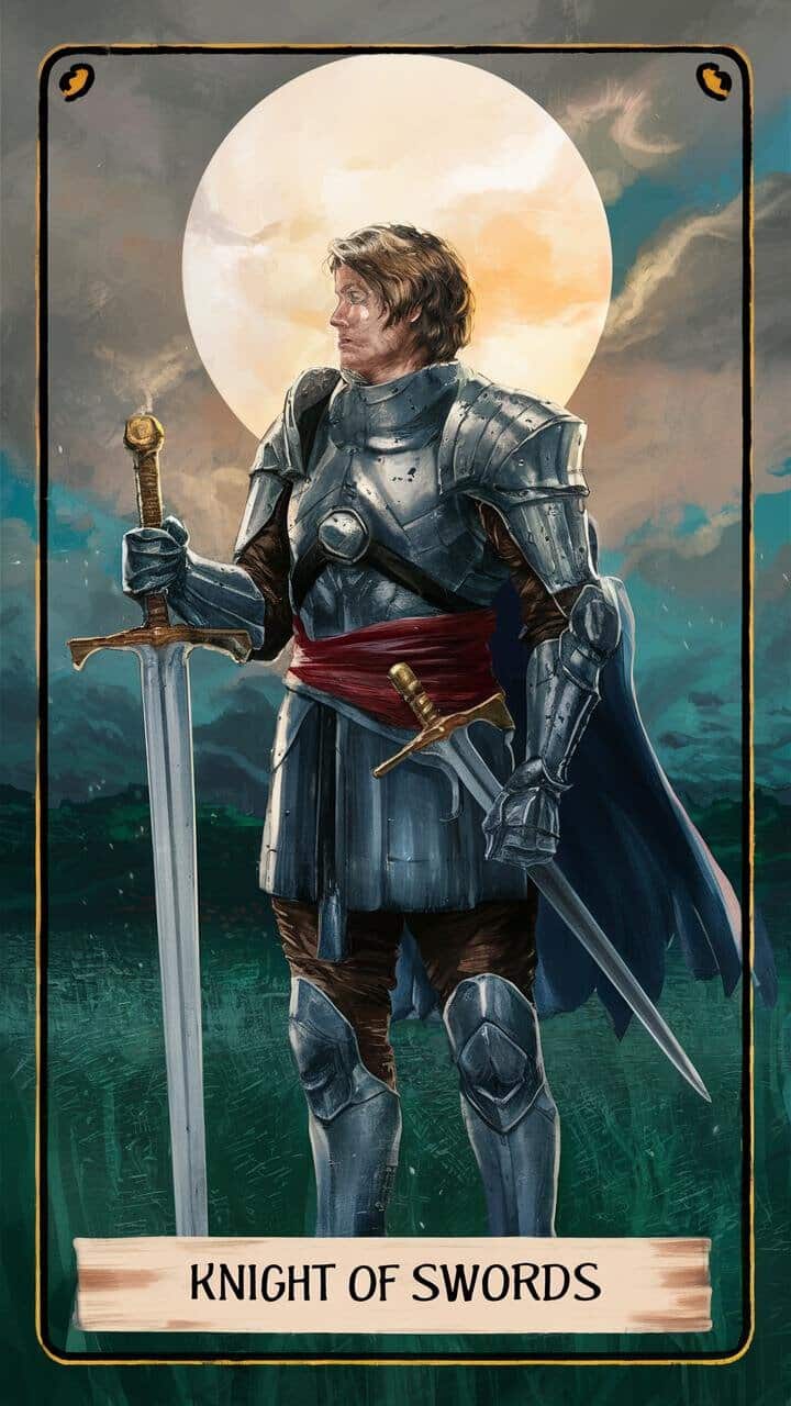 Getting the Knight of Swords as feelings in a tarot reading? Understand these assertive, maybe rushed feelings.