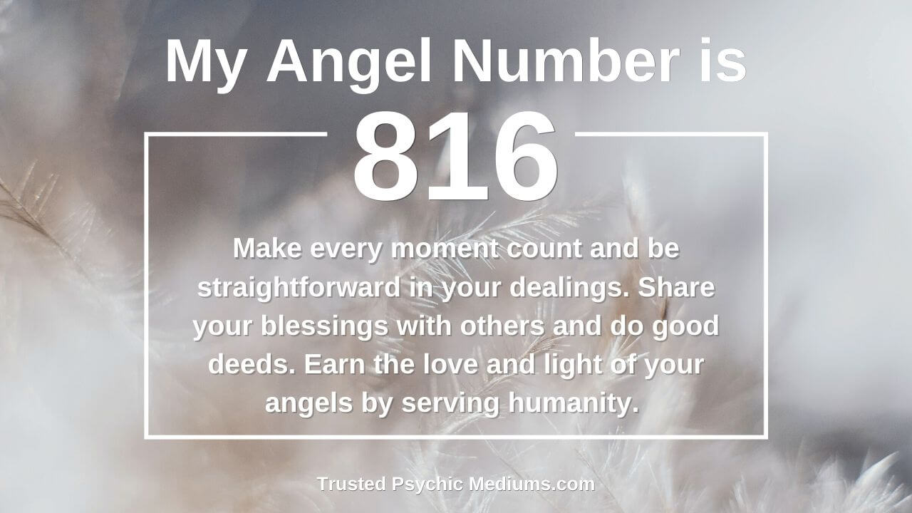 Is 816 angel number a good sign? Understand its positive message for your future path.
