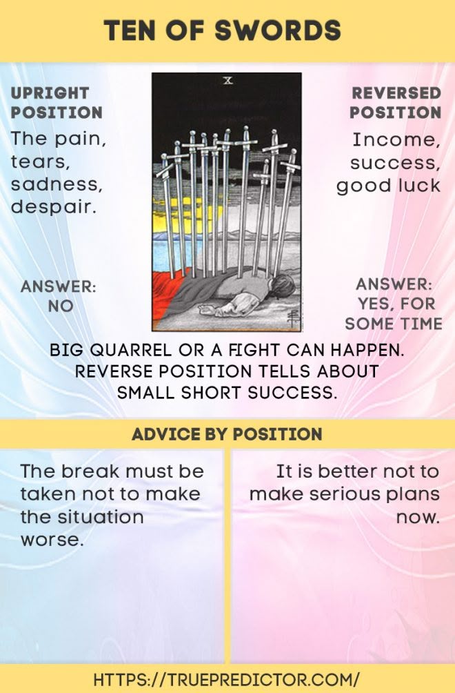 10 of Swords: Yes or No? Get the Answer Now!